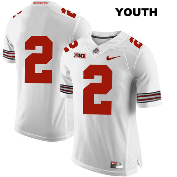 Ohio State Buckeyes Youth J.K. Dobbins #2 White Authentic Nike No Name College NCAA Stitched Football Jersey LM19M28DU
